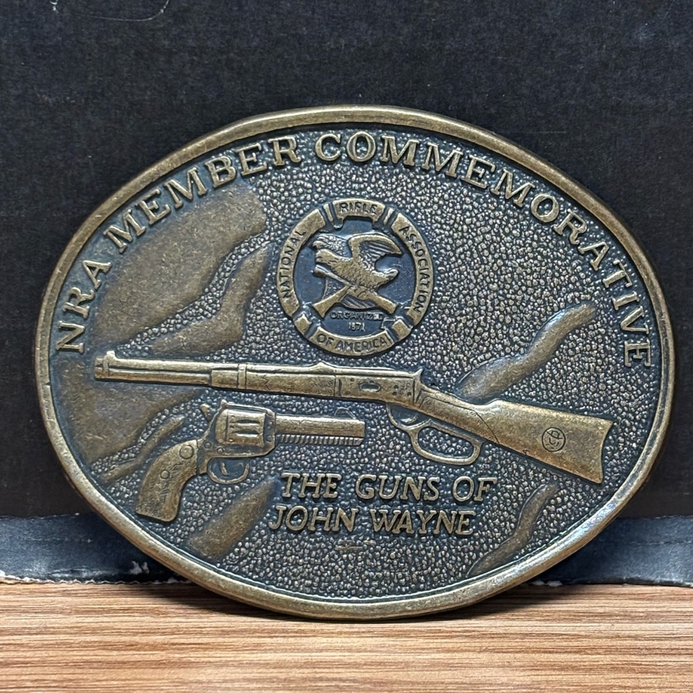 NRA Vintage The Guns of John Wayne NRA Member Belt Buckle #5294